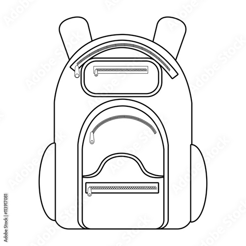camping backpack, vector graphic