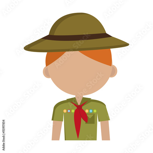 avatar boy with colorful clothes and hat,vector graphic