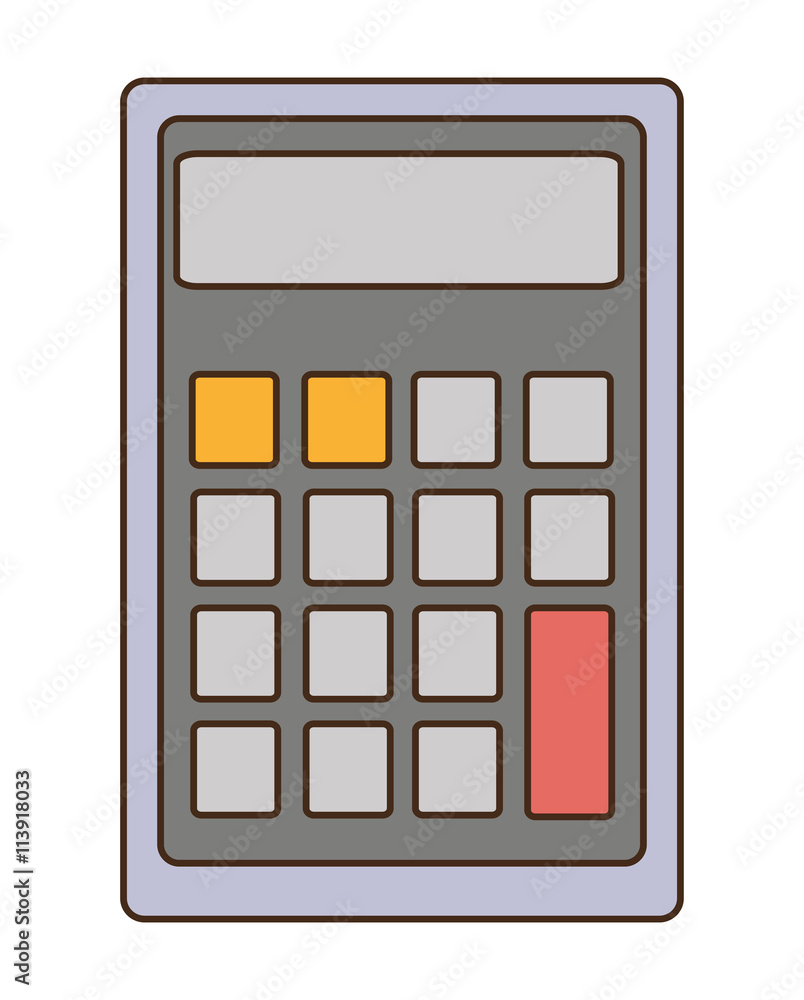 grey calculator with square buttons,vector graphic grey calculator with square buttons,vector graphic