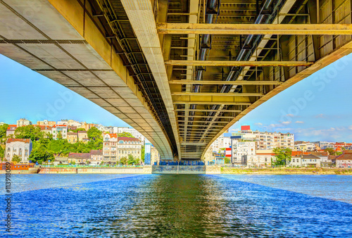 Obraz na płótnie HDR IMAGE under Branko s Bridge w salonie