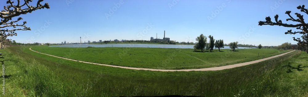 Düsseldorf Panorama Skyline Rhein