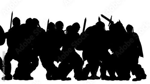 Ancient Warriors Battle Animation (Silhouettes)