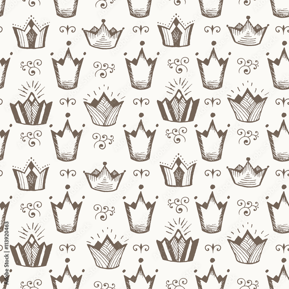 Seamless pattern with crowns Seamless pattern with crowns