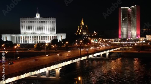 View of Moscow from the roof of a multistory building