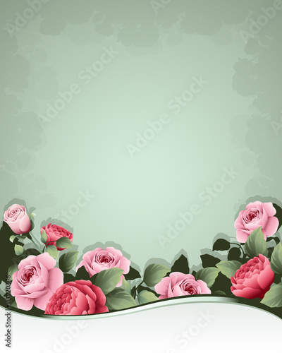 floral background / floral background with empty text space