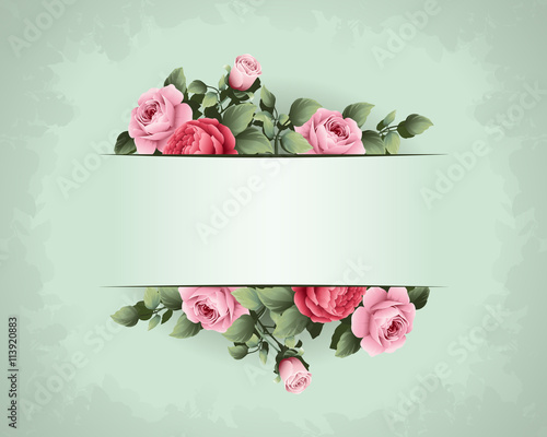 floral background / floral background with empty text space
