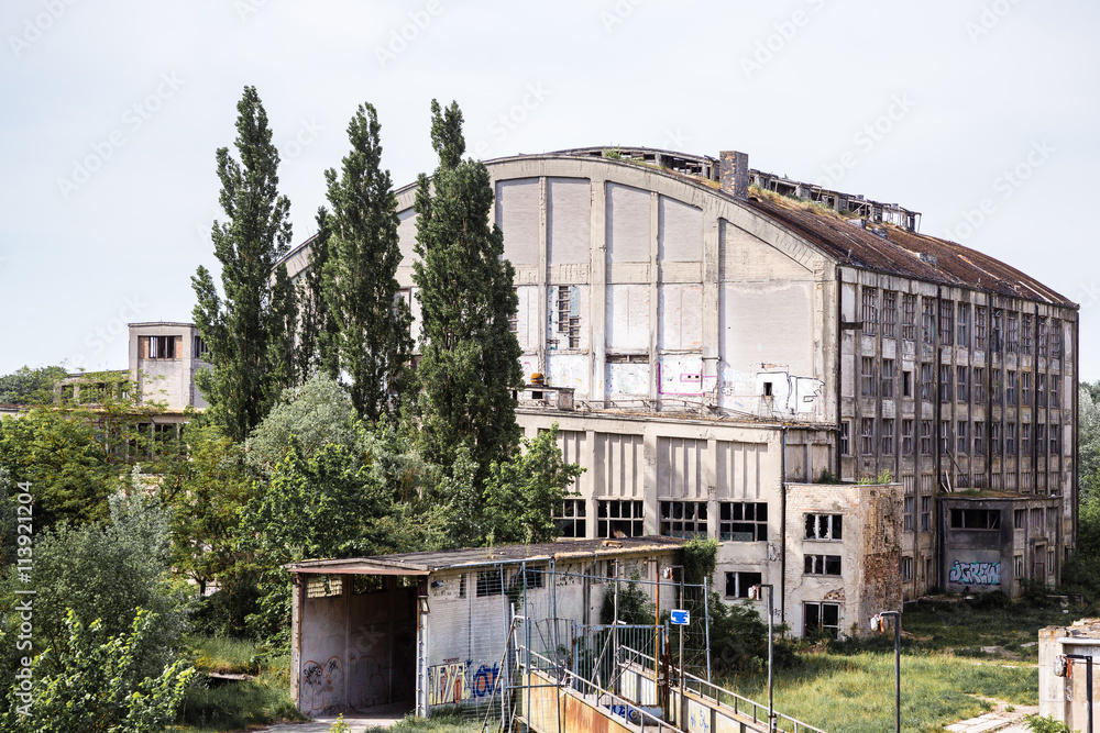 Old ruined industrial building