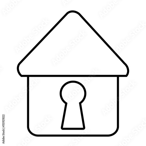 house icon with big key space,vector graphic