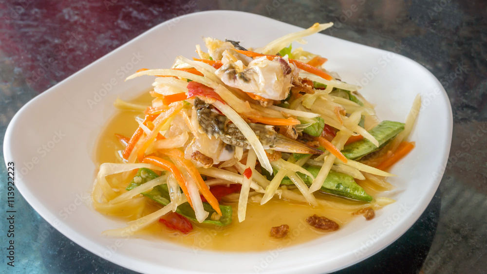 Thai food papaya salad Thai food papaya salad