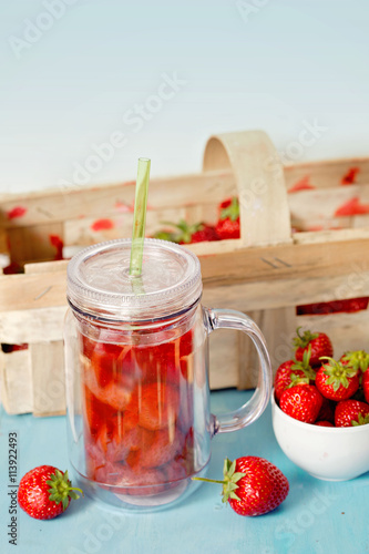Wallpaper Mural fresh  strawberry compote with ripe red strawberry Torontodigital.ca