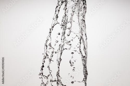 Bild auf Leinwand Water splashes on a white background