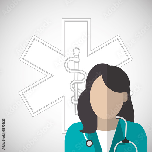 Medical care design. Health care icon. Colorfull illustration, v