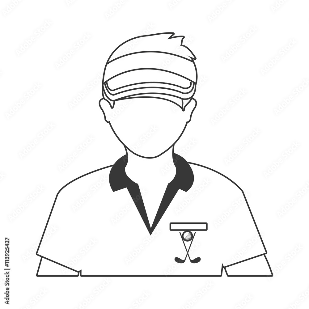 avatar man wearing clothes and cap front view over isolated background,vector illustration