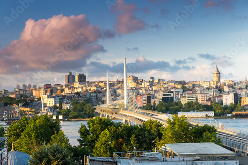 View of Istanbul on sunset