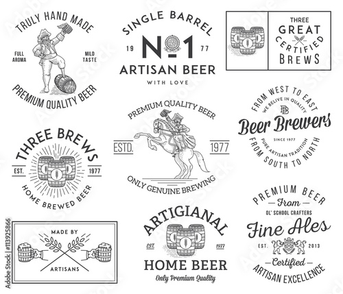Beer Brewers Black on White