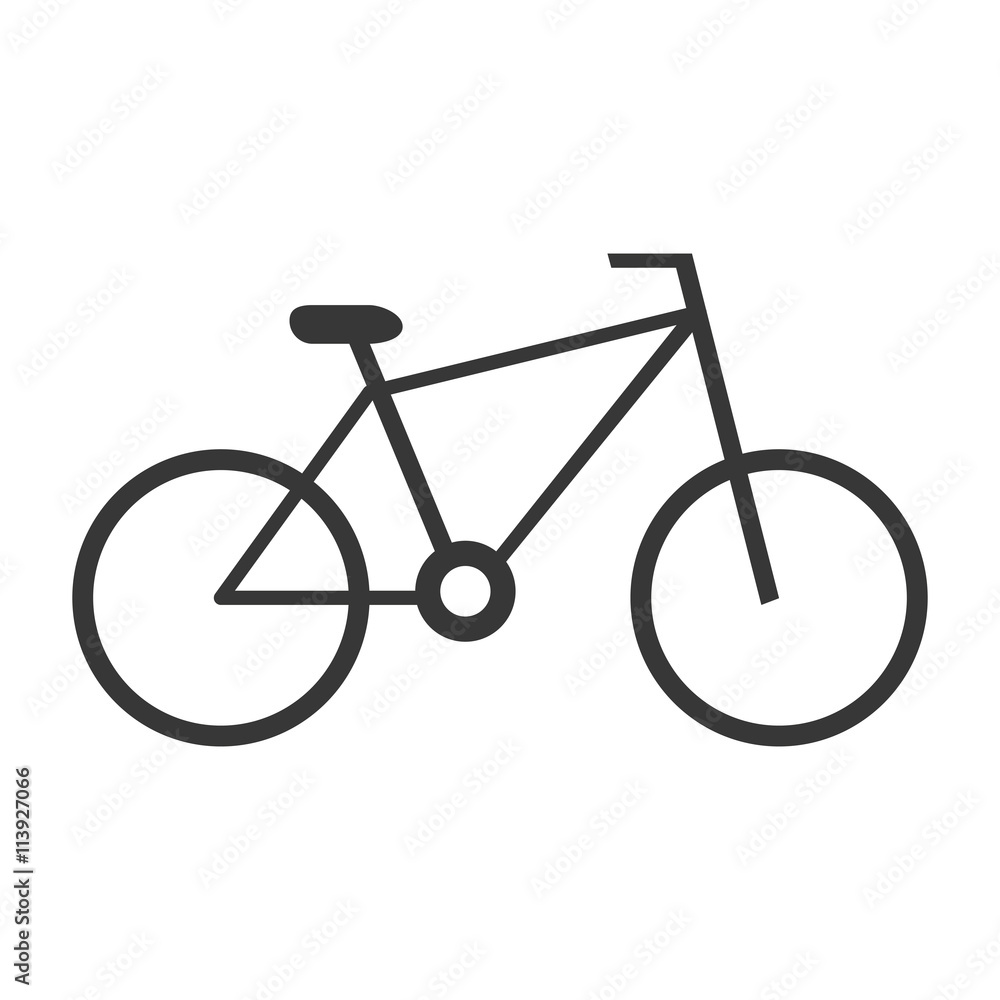 black bike icon with wheels side view over isolated background,vector illustration