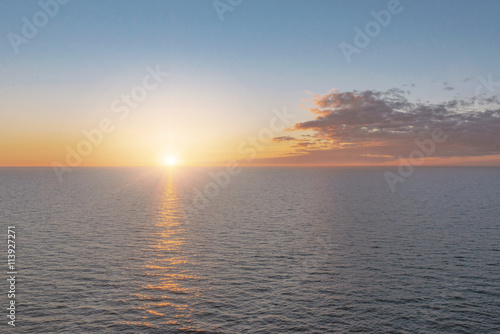 Incredible orange sunrise o...