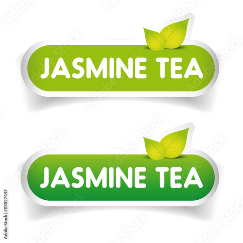 Jamine Tea sign label vector