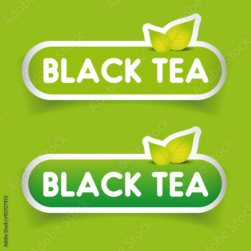 Black Tea sign label vector