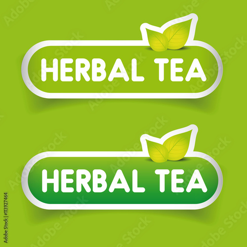 Herbal Tea sign label vector
