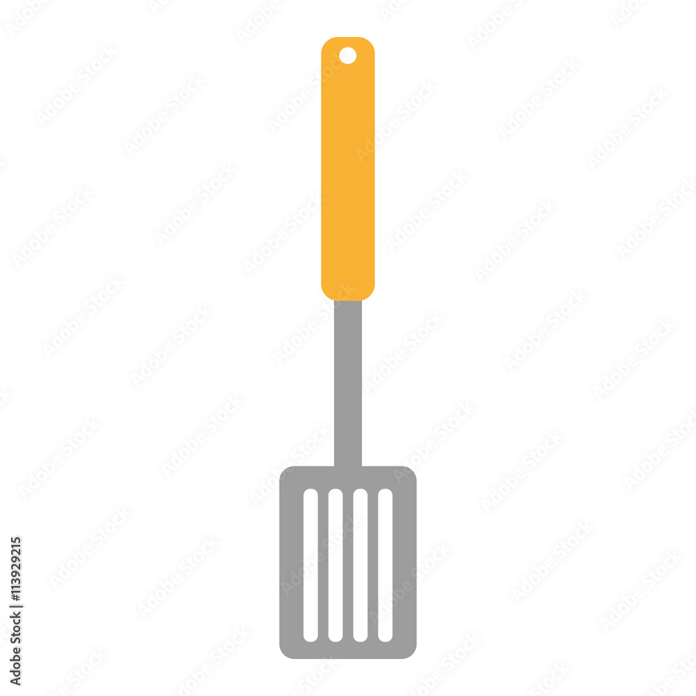 yellow kitchen fork front view over isolated background,vector illustration yellow kitchen fork front view over isolated background,vector illustration