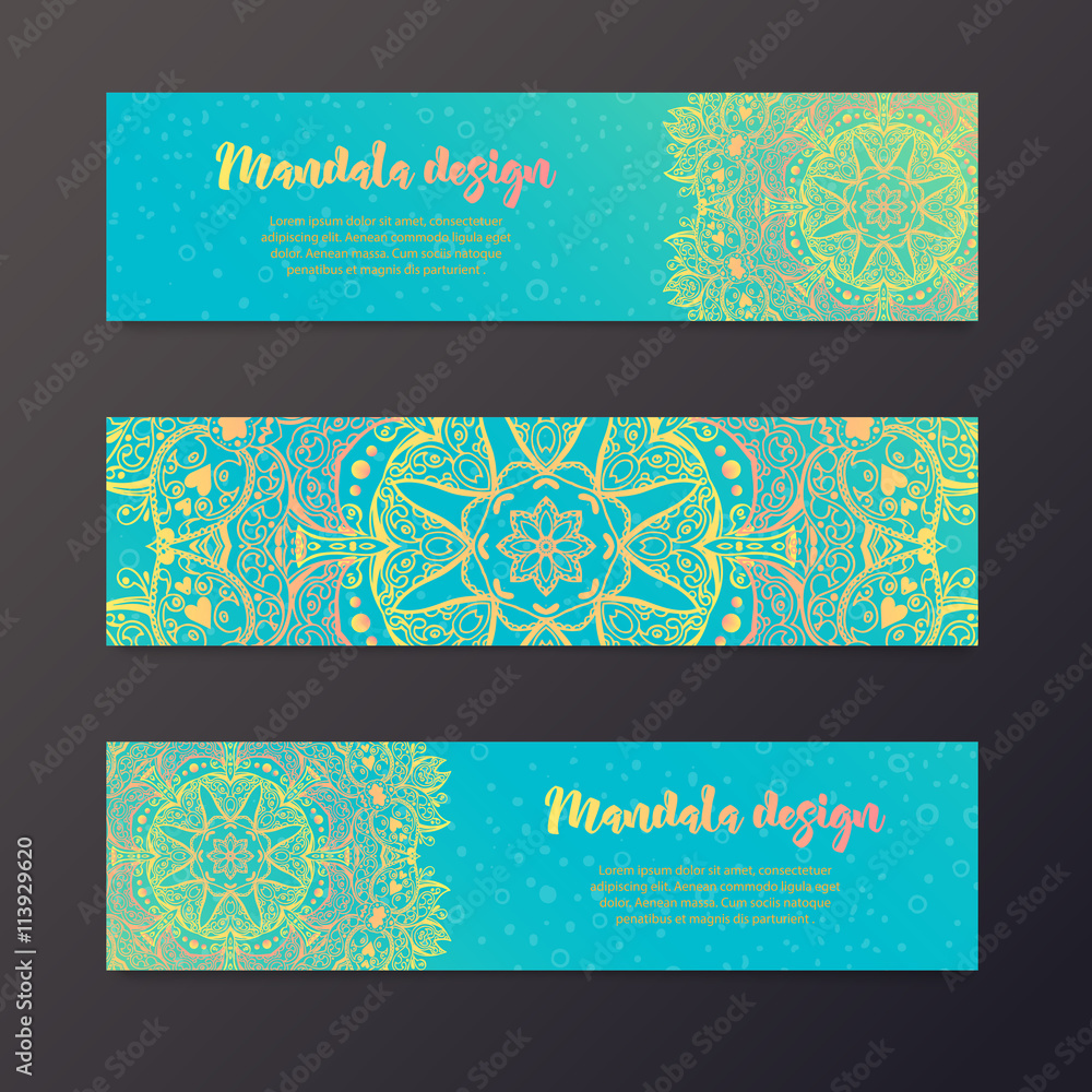 Mandala banner, Indian style.
