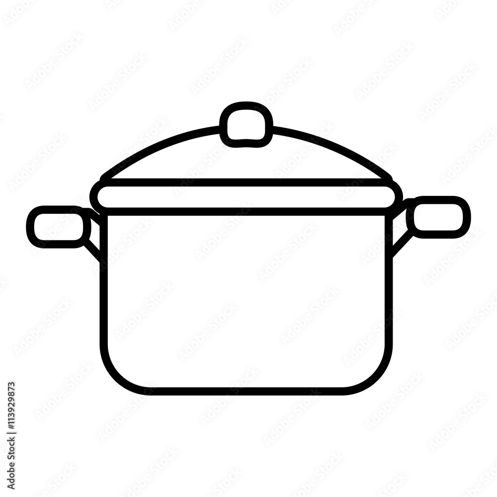 white cooking pan with yellow cover on the top front view over isolated background,vector illustration white cooking pan with yellow cover on the top front view over isolated background,vector illustration