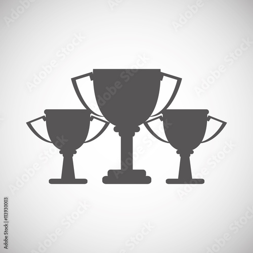 Winner design. Success icon. Flat illustration, vector graphic