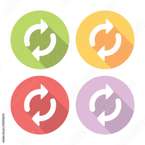 Free Download Refresh Arrows Reload Symbol Flat Icons Set - GFXLoad