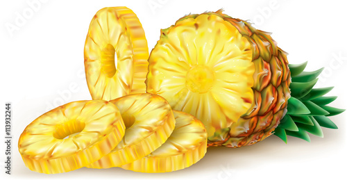 Pineapple and round slices