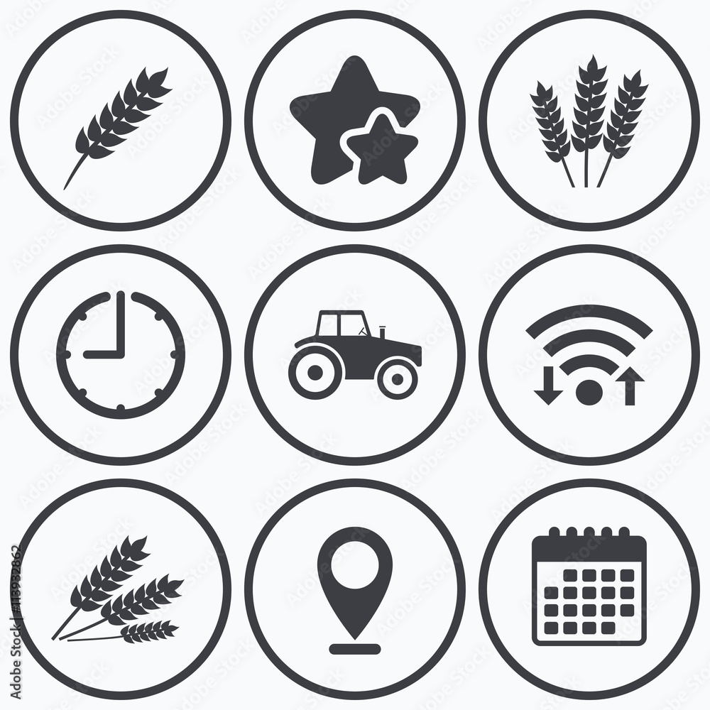Agricultural icons. Wheat corn or Gluten free. Agricultural icons. Wheat corn or Gluten free.