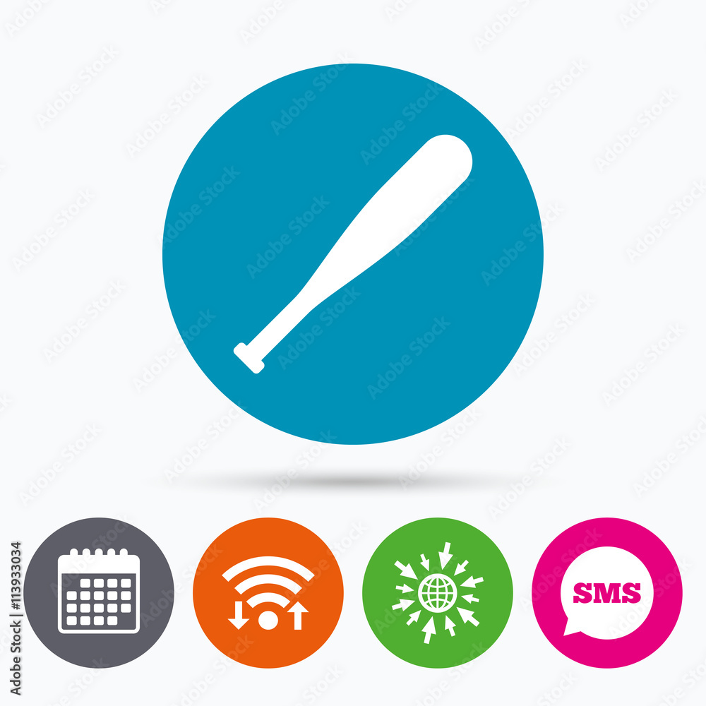 Baseball bat sign icon. Sport symbol. Baseball bat sign icon. Sport symbol.