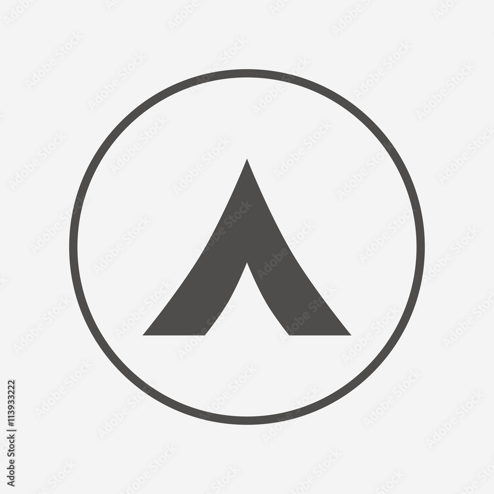 Tourist tent sign icon. Camping symbol. Tourist tent sign icon. Camping symbol.