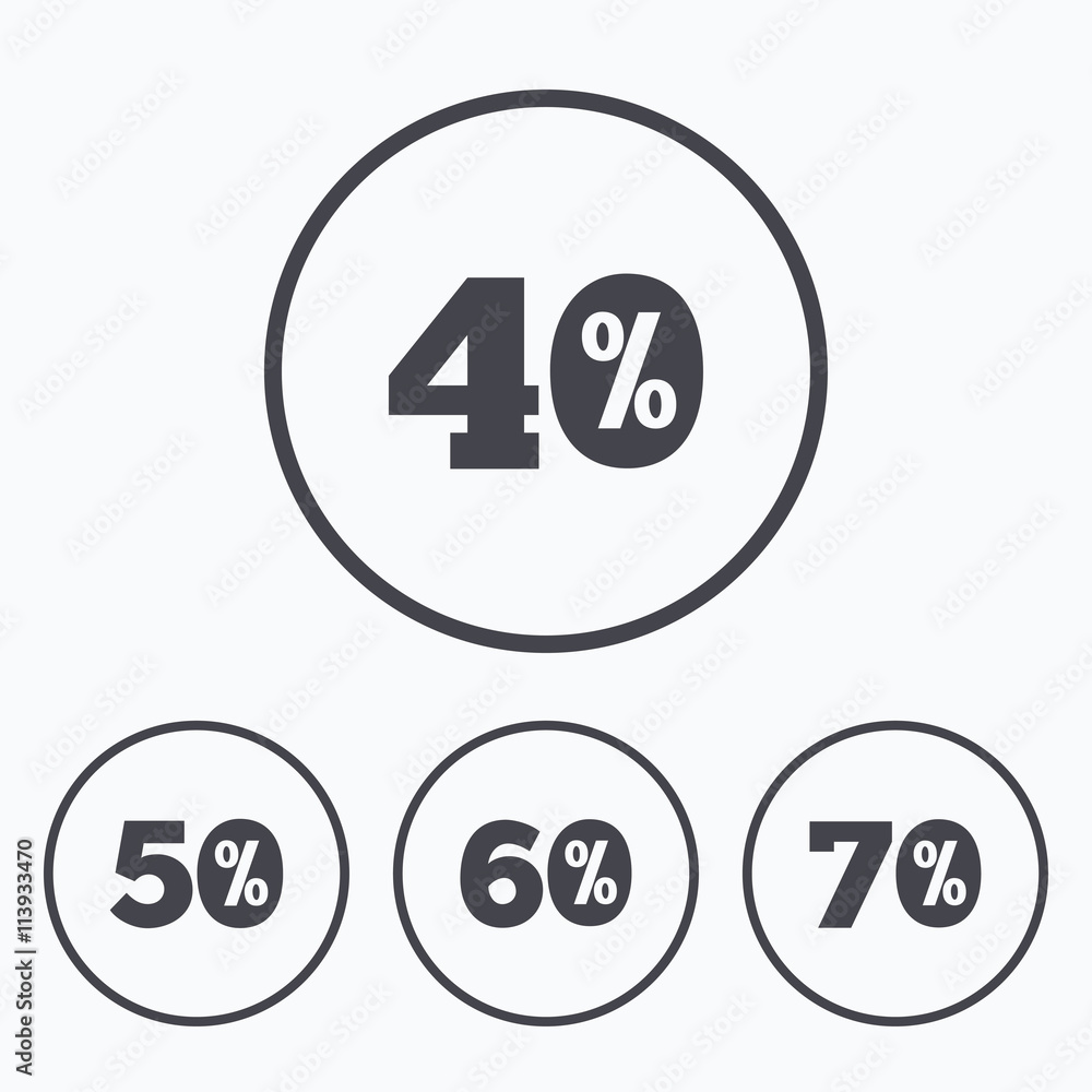 Sale discount icons. Special offer price signs. Sale discount icons. Special offer price signs.