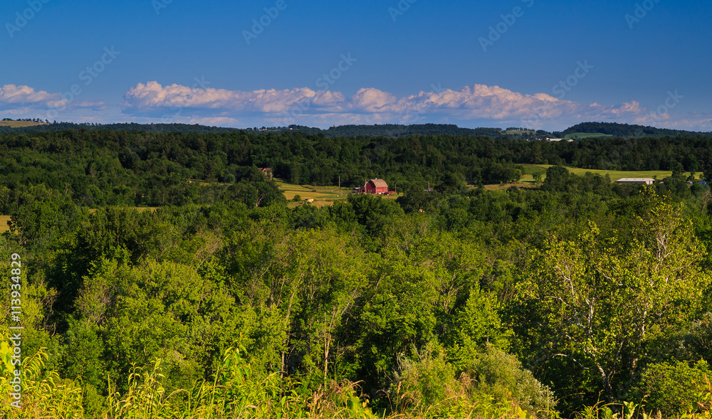 Mountain and valley view in Saratoga County NY