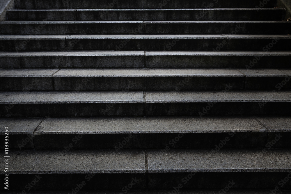 Old stone steps leading up a dark alleyway Old stone steps leading up a dark alleyway
