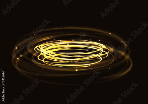 Circular maelstrom of glowing lines