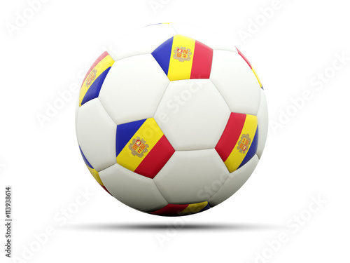 Flag of andorra on football