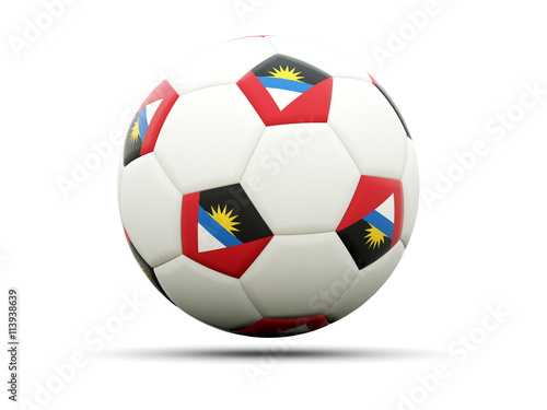 Flag of antigua and barbuda on football