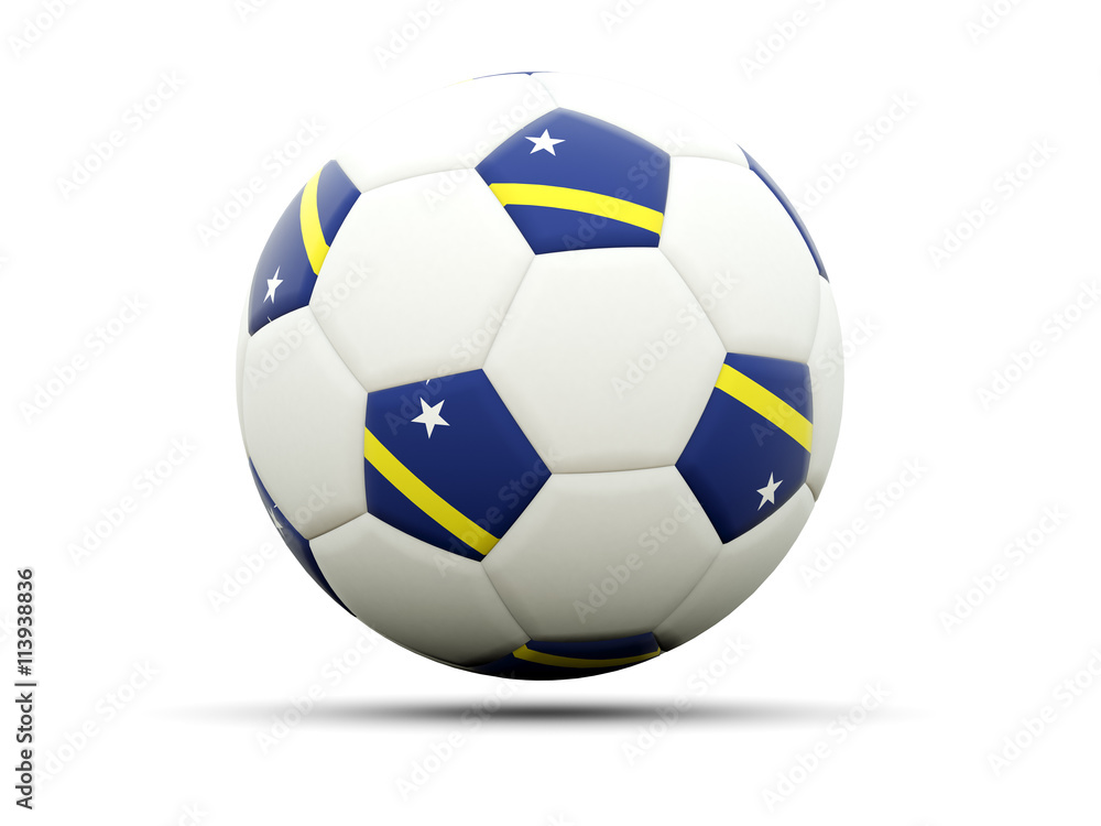 Flag of curacao on football