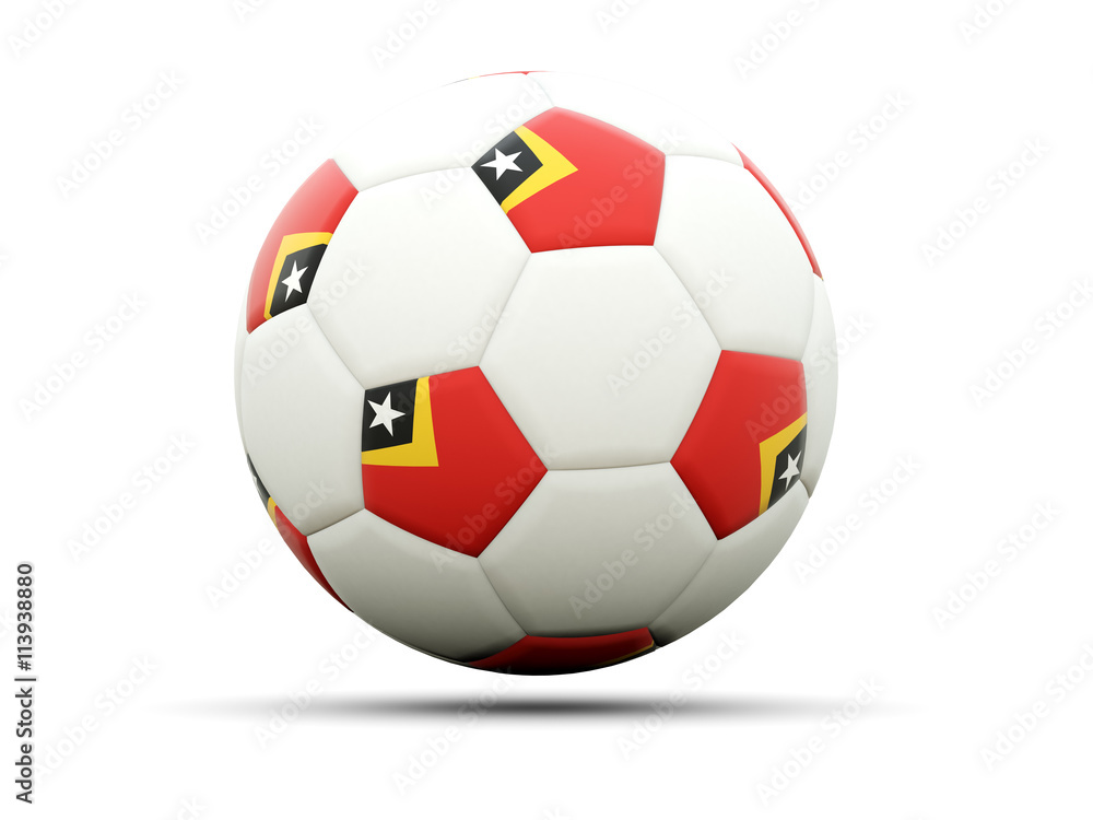 Flag of east timor on football Flag of east timor on football