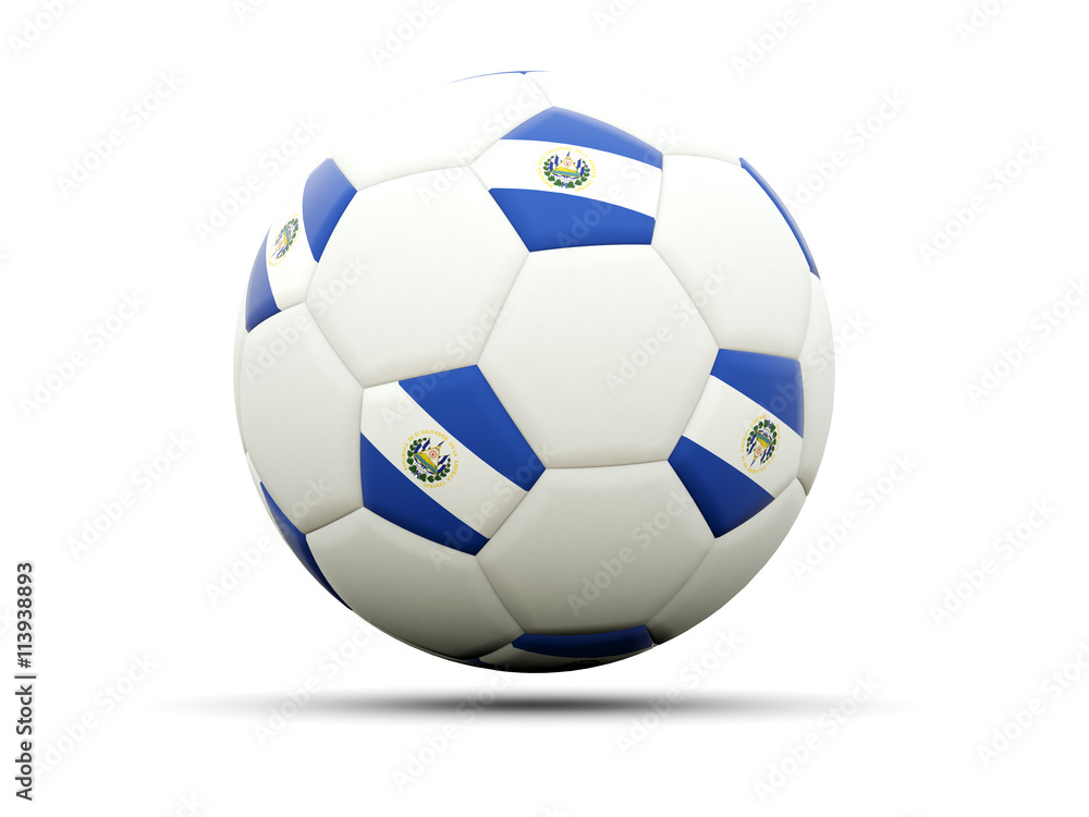 Flag of el salvador on football Flag of el salvador on football