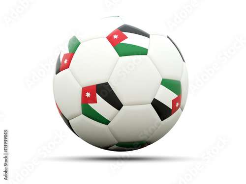 Flag of jordan on football
