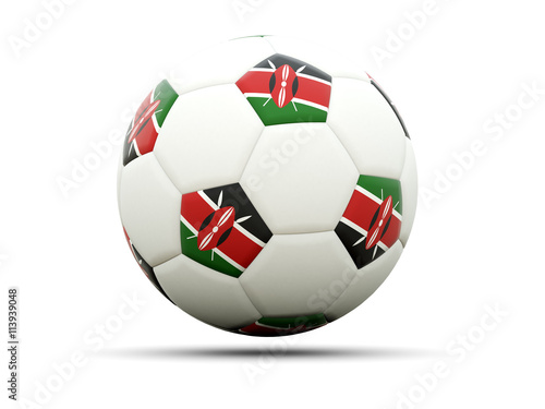 Flag of kenya on football