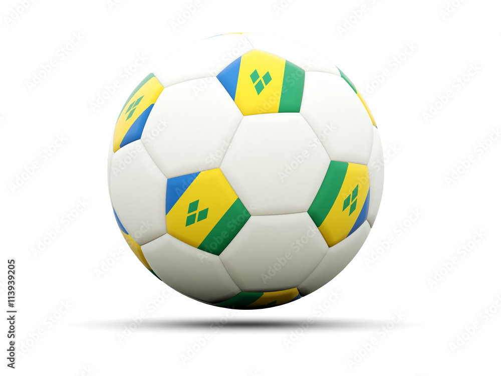 Flag of saint vincent and the grenadines on football