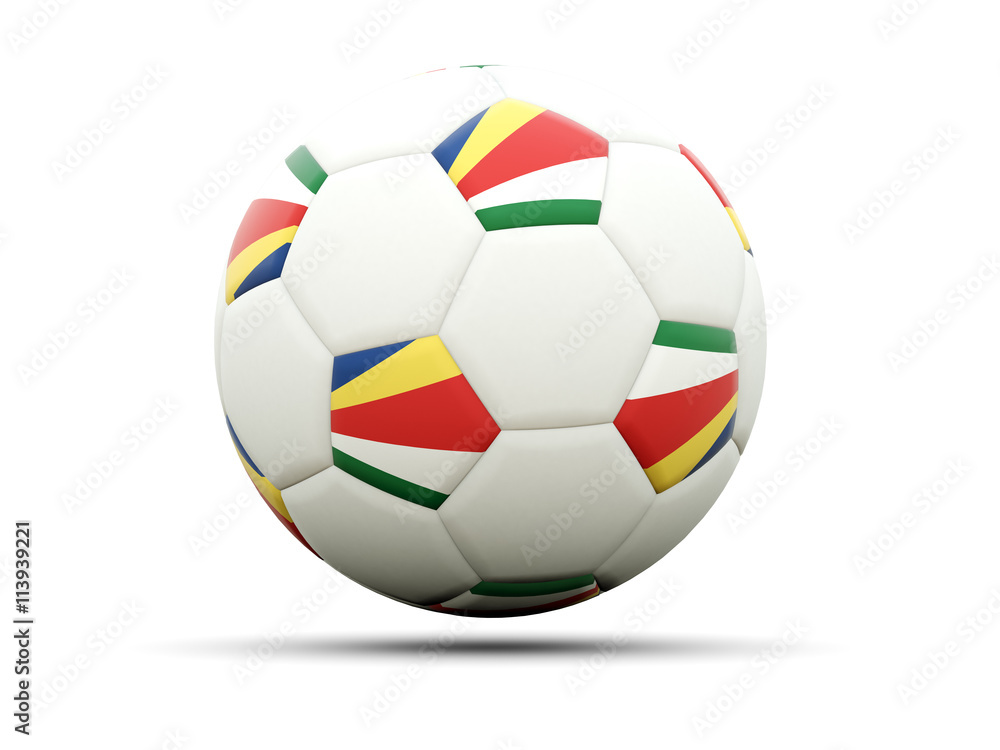 Flag of seychelles on football StockIllustration Adobe Stock