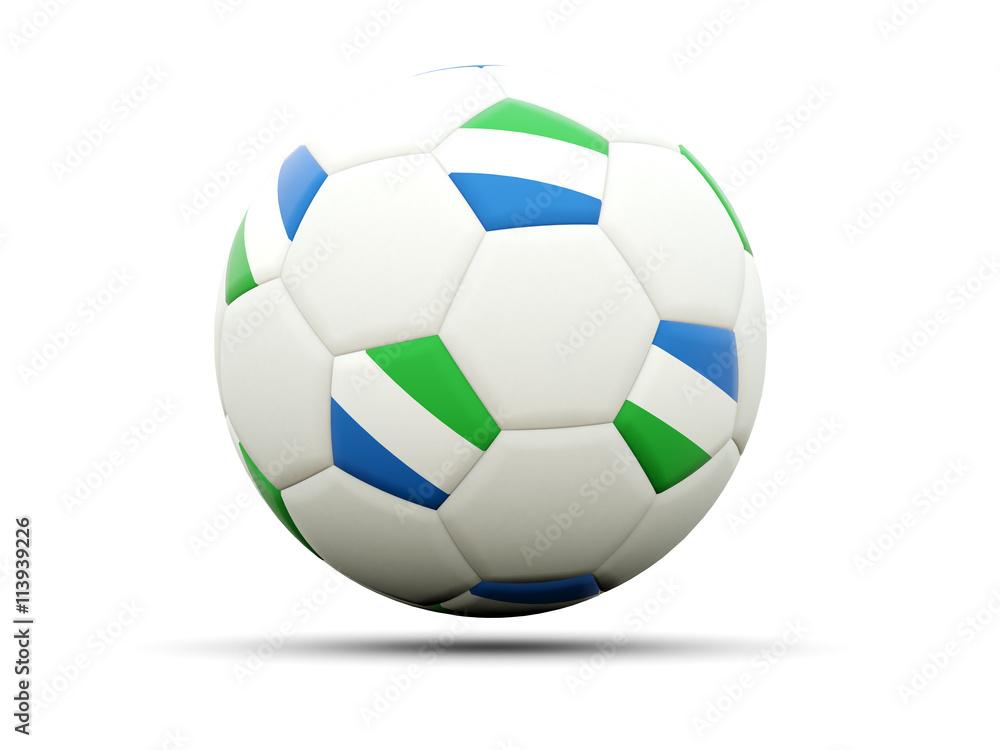 Flag of sierra leone on football Flag of sierra leone on football