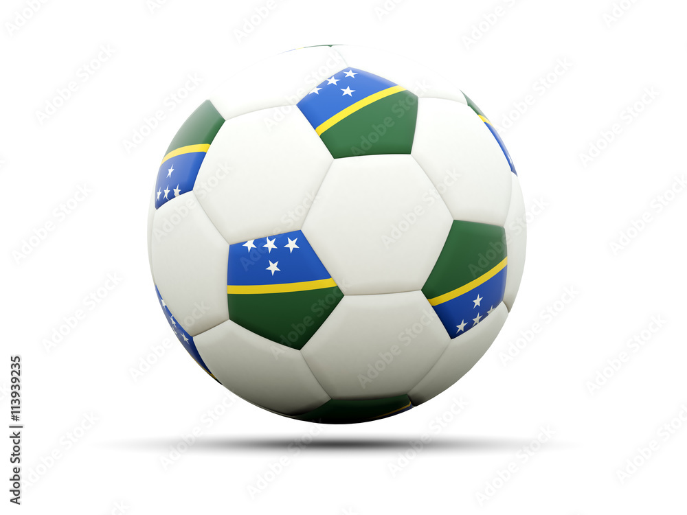 Flag of solomon islands on football Flag of solomon islands on football