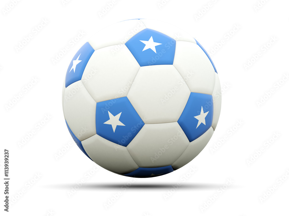 Flag of somalia on football