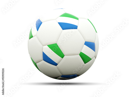 Flag of sierra leone on football